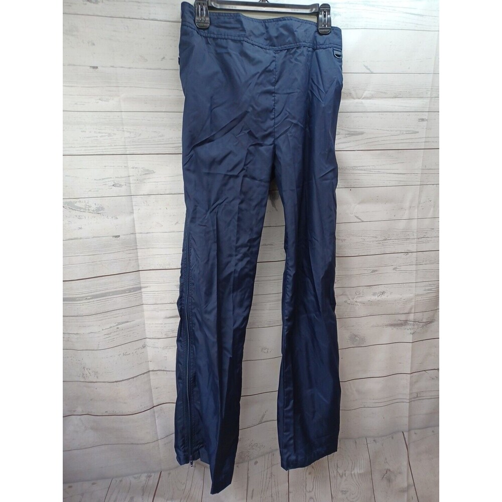 Vintage SKYR Windbreaker Ski Pants Zip Sides Navyblue Sz L Zip Pockets